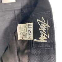80's STUSSY ステューシー 1タック コットン テーパードパンツ ブラック 黒タグ TALON42 Size 29 福生店