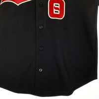 90's~ TEAM WORK ATHLETIC APPAREL Dark Boys ベースボールシャツ ジャージ ブラック Size L 福生店