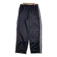 90's NIKE ナイキ サイドライン ポリエステル ナイロン イージーパンツ ブラック グレー ニーポケット タイ製 Size XL 福生店