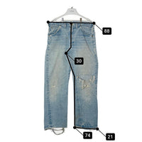 Lee リー 200 70's サイド黒タグ ポケット大文字タグ TALONセミオート デニムパンツ ライトインディゴ size34 瑞穂店