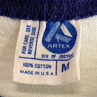 70's ARTEX SCHULZ CALIFORNIA スヌーピープリント ラグランスリーブカットソー ホワイト ネイビー Size M 福生店