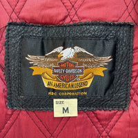 HARLEY DAVIDSON ハーレーダビッドソン 40320 レーシングジャケット ナイロンレザー切替 パープル ブラック sizeM 瑞穂店