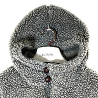 Gymphlex ジムフレックス ボアベスト くるみボタン グレー size14 瑞穂店