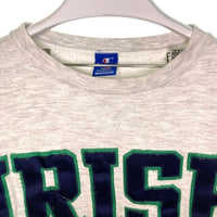 90's Champion チャンピオン IRISH 前V クルーネックスウェットトレーナー グレー USA製 Size L 瑞穂店