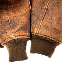 SPARKS スパークス G1 レザー フライトジャケット ワッペン ブラウン sizeS 瑞穂店