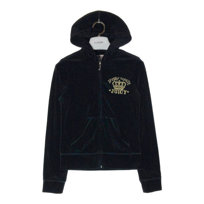 JUICYCOUTURE ジューシークチュール TRACKSUIT トラックスーツ 34460 92918 ベロアセットアップ ブラック  上下size:S 瑞穂店