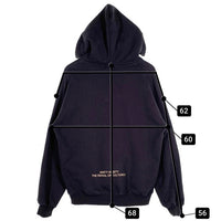 9090 ナインティナインティ 90 Logo Original Hoodie プルオーバーフーディー パーカー ロゴ刺繡 ネイビー NN1831 Size L 福生店