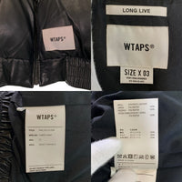 WTAPS ダブルタップス 21AW TTL SYNTHETIC JACKET シンセティックレザー 中綿 ジャケット ブラック 212BRDT-JKM02 Size 03 福生店