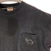 90's~ CAMEL キャメル プリント ポケットTシャツ タバコ ラクダ ONEITA メキシコ製 ブラック Size XL 瑞穂店