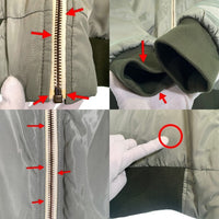 liju outer wear ジップアップ フライトジャケット 刺繡 グリーン Size M 福生店