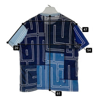 JUNYA WATANABE COMME des GARCONS MAN ジュンヤワタナベ コムデギャルソンマン WO-T002 AD2014 パッチワーク 総柄 Tシャツ ブルー sizeS 瑞穂店