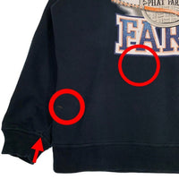 PHAT FARM ファットファーム クルーネックスウェットトレーナー プリント ネイビー Size XL 福生店