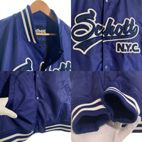 Schott ショット 22SS NYLON VARSITY JACKET ナイロン バーシティジャケット スタジャン ロイヤルブルー 3122055 スナップボタン Size 2XL 福生店