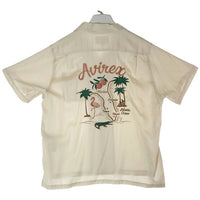 AVIREX アヴィレックス 783-4123601 フラミンゴ刺繍 オープンカラーシャツ クリーム sizeF 瑞穂店