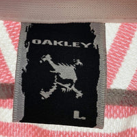 OAKLEY オークリー ゴルフポロシャツ スカル ボーダー ピンク sizeL 瑞穂店