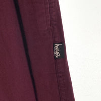 80-90's STUSSY ステューシー ビーチパンツ イージー テーパード バーガンディ USA製 黒タグ Size L 福生店