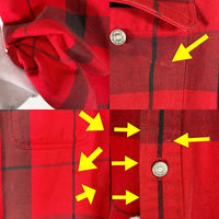RALPH LAUREN ラルフローレン チェック フランネルシャツ レッド メタルボタン Size L 福生店
