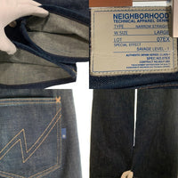 NEIGHBORHOOD ネイバーフッド 14SS RIGID.NARROW DENIM リジッド ナロウ デニムパンツ インディゴ 07EX DCNH-PT-03 Size L 福生店