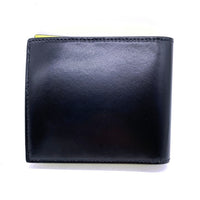 BALENCIAGA バレンシアガ レザーウォレット 二つ折り財布 ブラック イエロー 664038 福生店