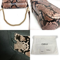 FURLA フルラ WB00393 マヤ クロスボディ パイソン柄 ミニショルダーバッグ ブラック 瑞穂店