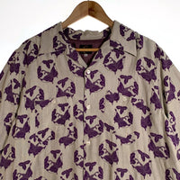 Needles ニードルズ S/S Classic Shirt-R/AC Diamond Jq. ショートスリーブ クラシックシャツ ジャカード パープル MR151 Size L 福生店