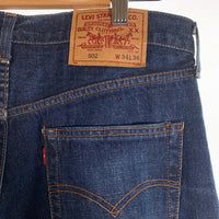 90's LEVI'S リーバイス 502-XX 復刻 ジッパーフライ テーパードデニムパンツ インディゴ 日本製 99年 Size 34×36 福生店