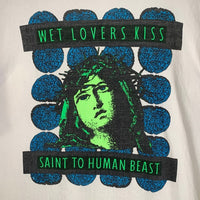 SAINT Mxxxxxx セントマイケル 24AW KISS SS TEE キス プリントTシャツ ホワイト SM-YS1-0000-009 Size L 福生店