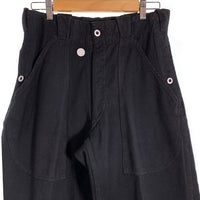 60's SWISS ARMY スイス軍 デニムオーバーパンツ ブラック 後染め アルミボタン Size w82cm 福生店