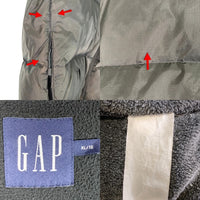 GAP ギャップ ダウンベスト リップストップ フード収納 チャコールグレー OLD オールド Size XL 福生店