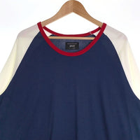 glamb グラム Tri layered CS トライレイヤードカットソー ラグランスリーブ ホワイト ネイビー GB0120/CS01 Size 3 福生店