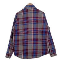 80‘s Prentiss Outdoors プレンティスアウトドアーズ Flannel L/S Shirts フランネルシャツ 長袖 ブルー グレー USA製 Size M 福生店