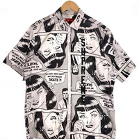 SUPREME シュプリーム 17SS THRASHER スラッシャー Boyfrend S/S Shirt ボーイフレンド ショートスリーブシャツ 半袖 モノクロ Size M 福生店