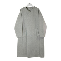 ADORE アドーア 531-5252124 ウール ノーカラー コート グレー size38 瑞穂店