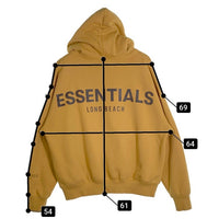 ESSENTIALS エッセンシャルズ リフレクティブバックロゴプリント スウェットパーカー マスタード Size XS 福生店