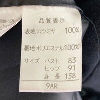 PURE CASHMERE ピュアカシミヤ カシミヤ100% フォックスファー ロングコート ブラック size9号 瑞穂店