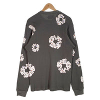 DENIM TEARS デニムティアーズ RHINESTONE COTTON WREATH THERMAL ラインストーンコットンリース サーマルカットソー チャコールグレー Size M 福生店