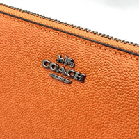 COACH コーチ F52645 ラウンドファスナーレザーウォレット オレンジ 福生店
