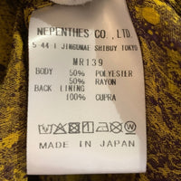 Needles ニードルズ 23SS CLASSIC SHIRT ポリエステル レーヨン オープンカラーシャツ 半袖 アブストラクト イエロー MR139 Size M 福生店