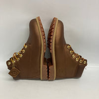 Timberland ティンバーランド レディース ジュニア 6インチ プレミアム ウォータープルーフ Espresso Illuminated A19XM ブーツ ゴールドブラウン size24.5cm 瑞穂店