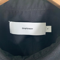 Graphpaper グラフペーパー Solotex Twill S/S Oversized Box Shirt ソロテックス ツイルショートスリーブシャツ ブラック ボックスシルエット GM232-50054B Size F 福生店