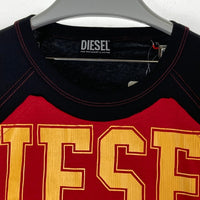 DIESEL ディーゼル A03882 ラグラン ロゴ Tシャツ ブラック sizeXL 瑞穂店