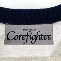 CORE FIGHTER コアファイター ラグランスリーブ 七分袖カットソー チェッカーフラッグ ホワイト ネイビー Size M 福生店
