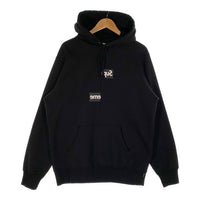 SUPREME シュプリーム 18AW COMME des GARCONS SHIRT コムデギャルソンシャツ Split Box Logo Hooded Sweatshirt スプリットボックスロゴ プルオーバースウェットパーカー ブラック Size L 福生店
