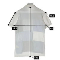 COMME des GARCONS HOMME コムデギャルソンオム ストライプ パッチワーク 半袖ポロシャツ ホワイト sizeS 瑞穂店