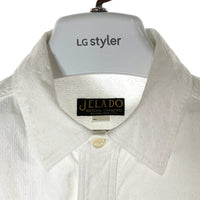 JELADO ジェラード ANTIQUE GARMENTS ダイヤ ジャガード コットン長袖シャツ ホワイト size15 瑞穂店