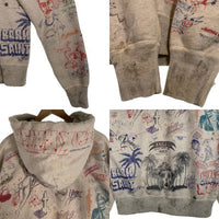 SAINT Mxxxxxx セントマイケル 24SS BORN×RAISED ボーンアンドレイズド HOODIE LA USED/ダメージ加工 プルオーバースウェットパーカー グレー SM-YS8-0000-C11 Size L 福生店