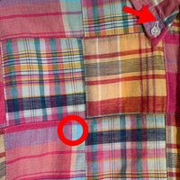 WAREHOUSE ウエアハウス パッチワーク マドラスチェックシャツ ピンク Size L 相当 福生店