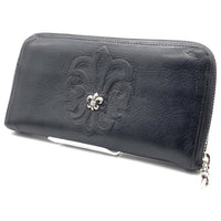 Chrome Hearts クロムハーツ REC F BSフレア ラウンドファスナー レザーウォレット 財布 ブラック SV925 福生店