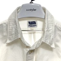 Pherrow's フェローズ ワンポイント刺繍 オックスフォード B.D 長袖シャツ ホワイト size15 MEDIUM 瑞穂店