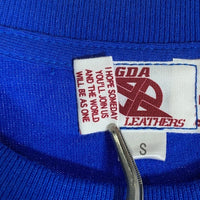 Dagda Leathers ダグダレザーズ プリントTシャツ 袖刺繡 ブルー 旧マッコイ 滝沢氏 Size S 福生店